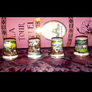 Vintage Country Living Set of 4 Thimbles